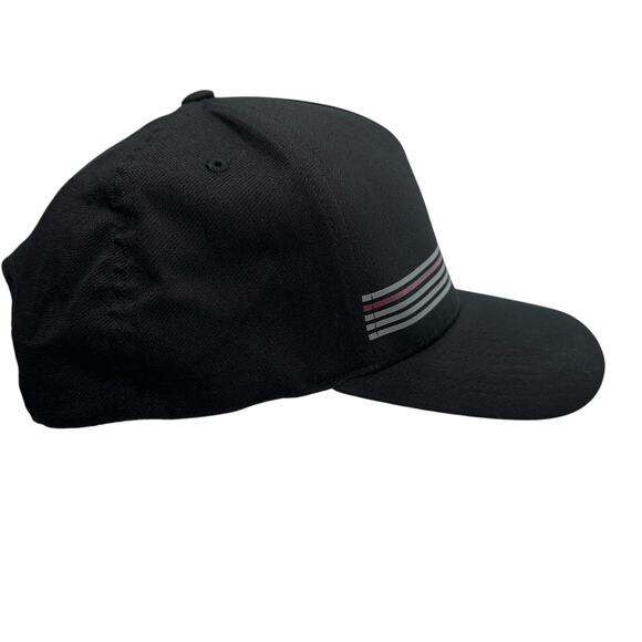 TravisMathew Magico Hat Black Gray Stripe Golf Flexfit Snapback Structured - Picture 6 of 9